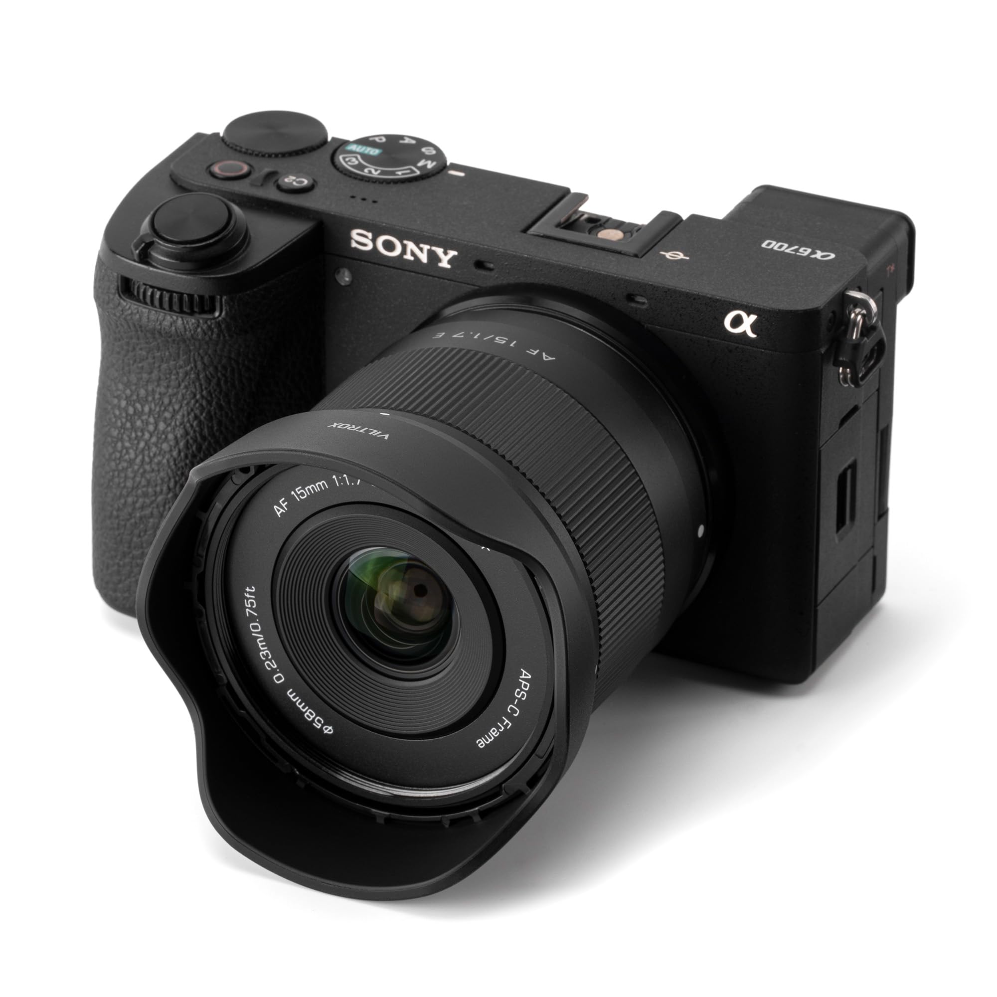 VILTROX 15mm F1.7 E-Objektiv für Sony E-Mount, AF 15mm f/1.7 Ultra-Weitwinkel-Autofokus APS-C E Objektiv, kompatibel mit Sony a6300 a6400 a6500 a6600 ZV-E10 FX30 A6700 ZV-E10II a7 R 7 x A7 R / A9