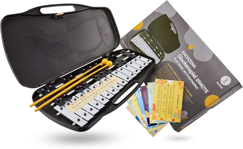 Xilófono profesional Glockenspiel de 25 notas: aprenda conceptos básicos de música para niños (piano de 25 notas)