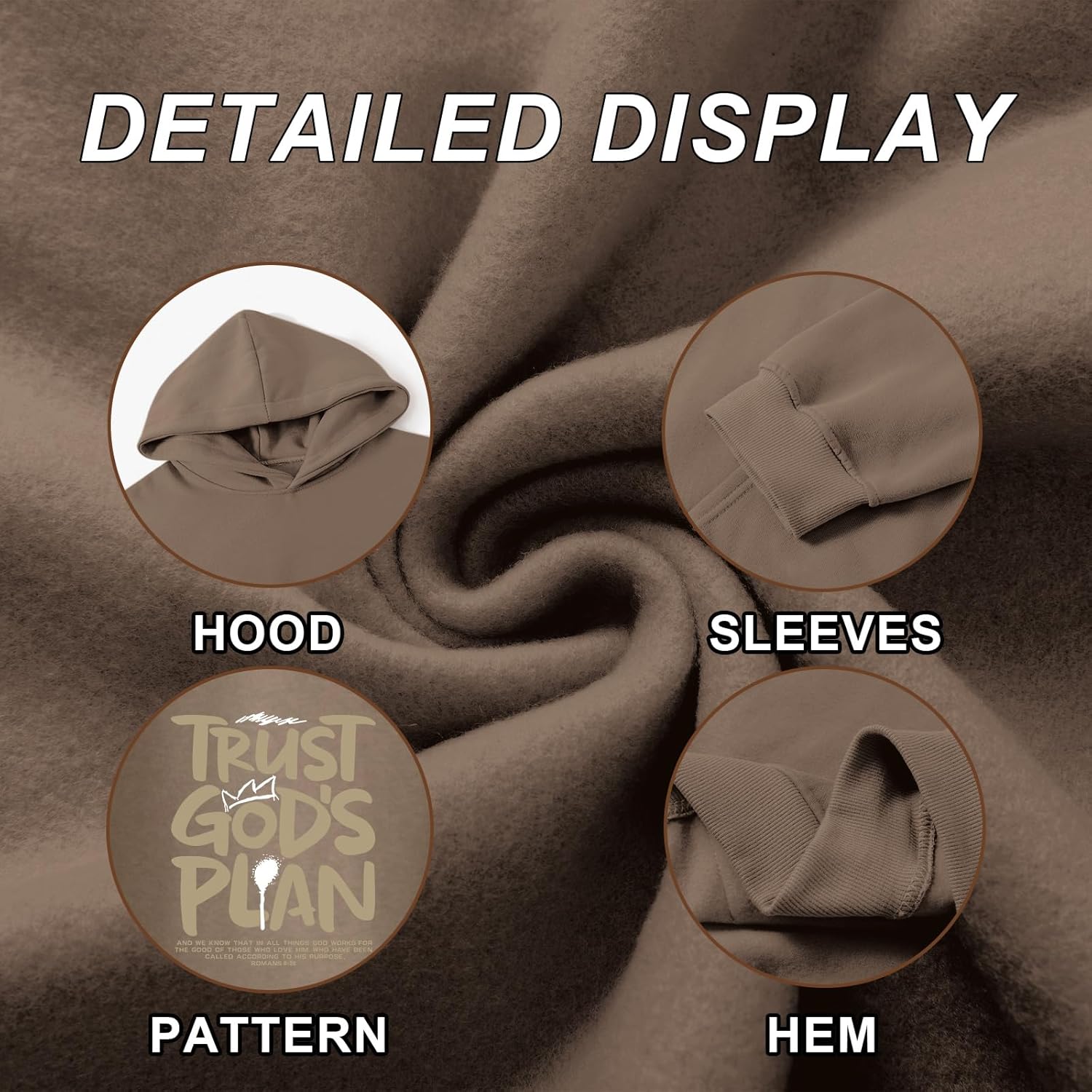 Christian Hoodies for Men Jesus Hoodie Religious God Sweatshirts Faith Bible Verse Sweatshirt Inspirational Pullover - Image 6