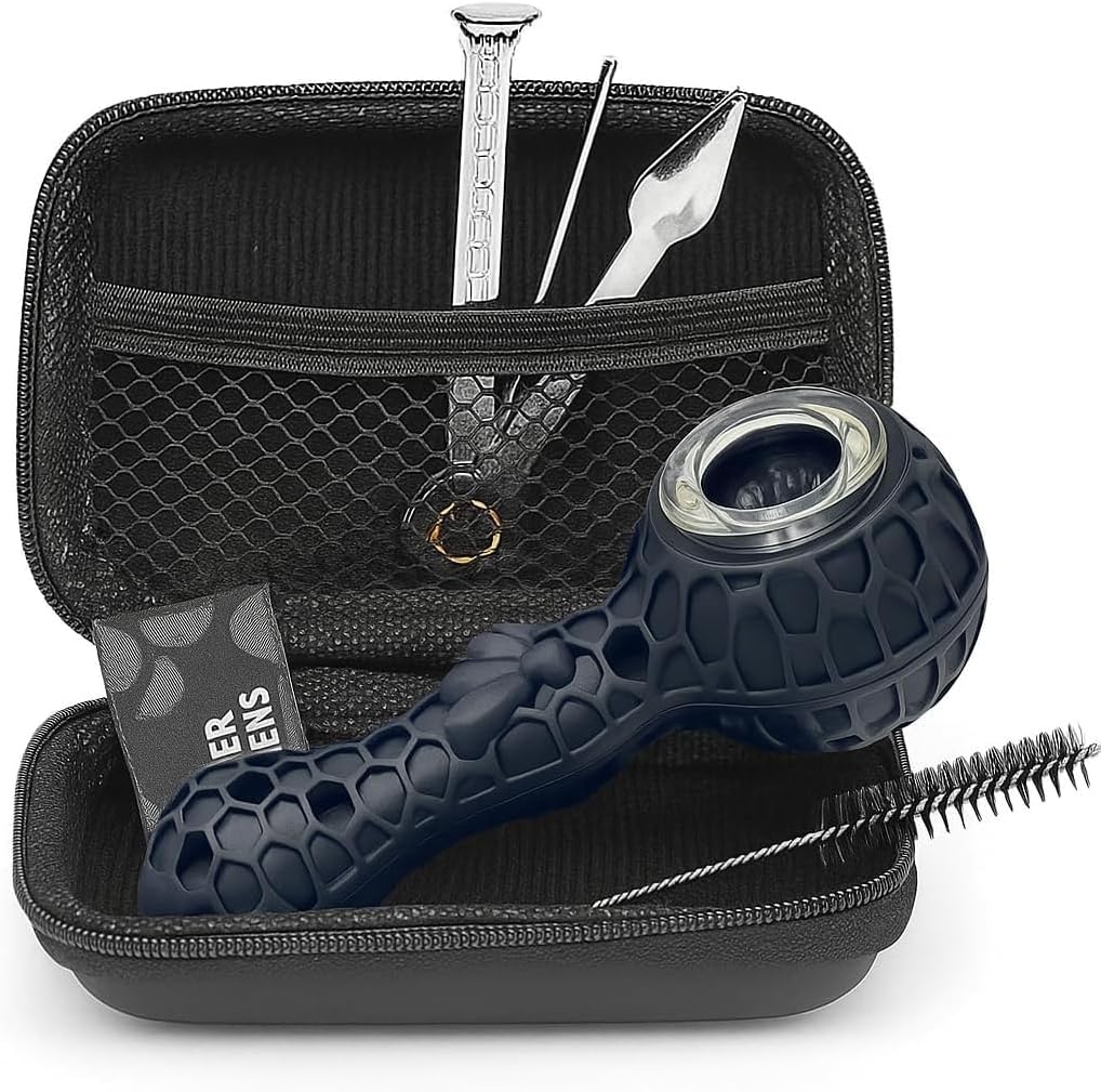 Tobacco Pipe - Bottle Smoking Pipe with Multi-Color, Creative Portable Pipe with Random Pattern, Pipe Starter Kit for Beginners (m-2)