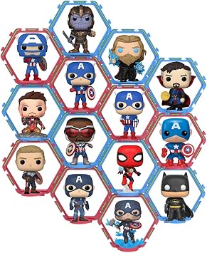 YODAR 14 PCS Riser Display Shelf for Funko POP Figures, Floating Shelves Display Ledge for Organizer and Decoration, Display Stands Showcase for Funko, Glowing at night