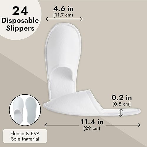 Miniatura 3 de Juvale Pantuflas desechables para invitados  Pantuflas de spa y hotel envueltas individualmente  Zapatos antideslizantes  Zapatos desechables aptos