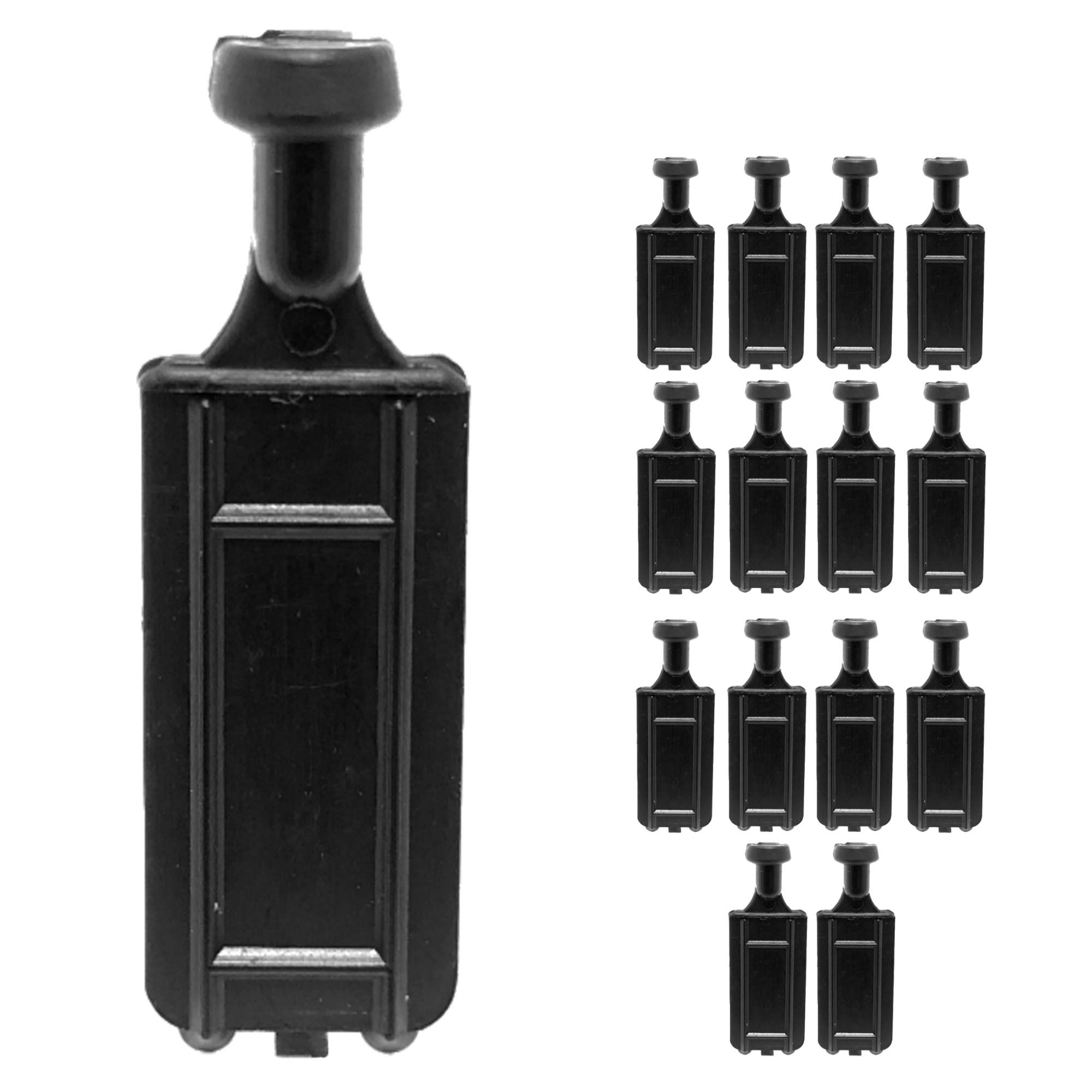 DMSE Wholesale Black Nylon Sew in Tailslides Tail Slides Curtain Carriers Glides Sliders Slide, Rollers Tracks (14 Pack)