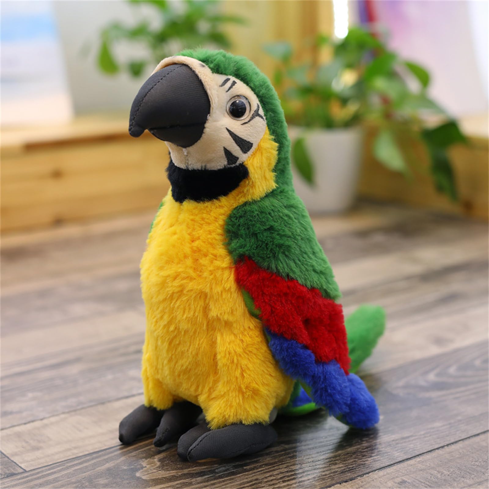champracer Peluche a forma di pappagallo per bambini, morbido peluche per bambini, lunghezza 30 cm, blu, giallo, pappagallo, parrot, peluche per bambini, ragazze, ragazzi (30 cm, rosso)