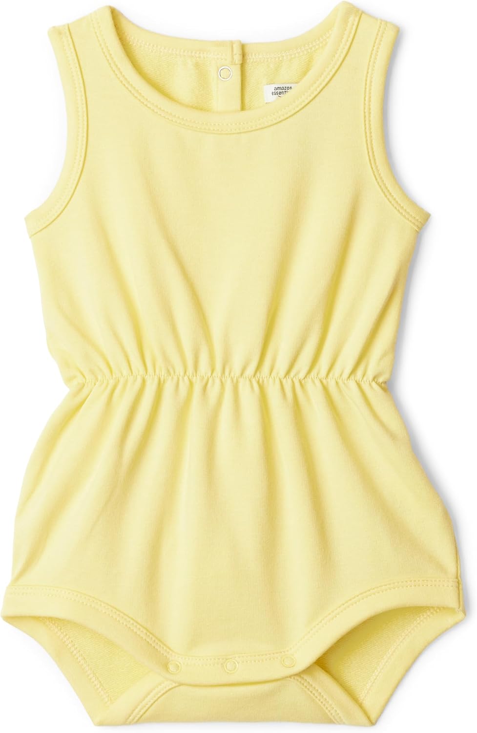 Amazon Essentials x Sofia Grainge Baby Girls' Lightweight French Terry Sleeveless Shorts Romper
