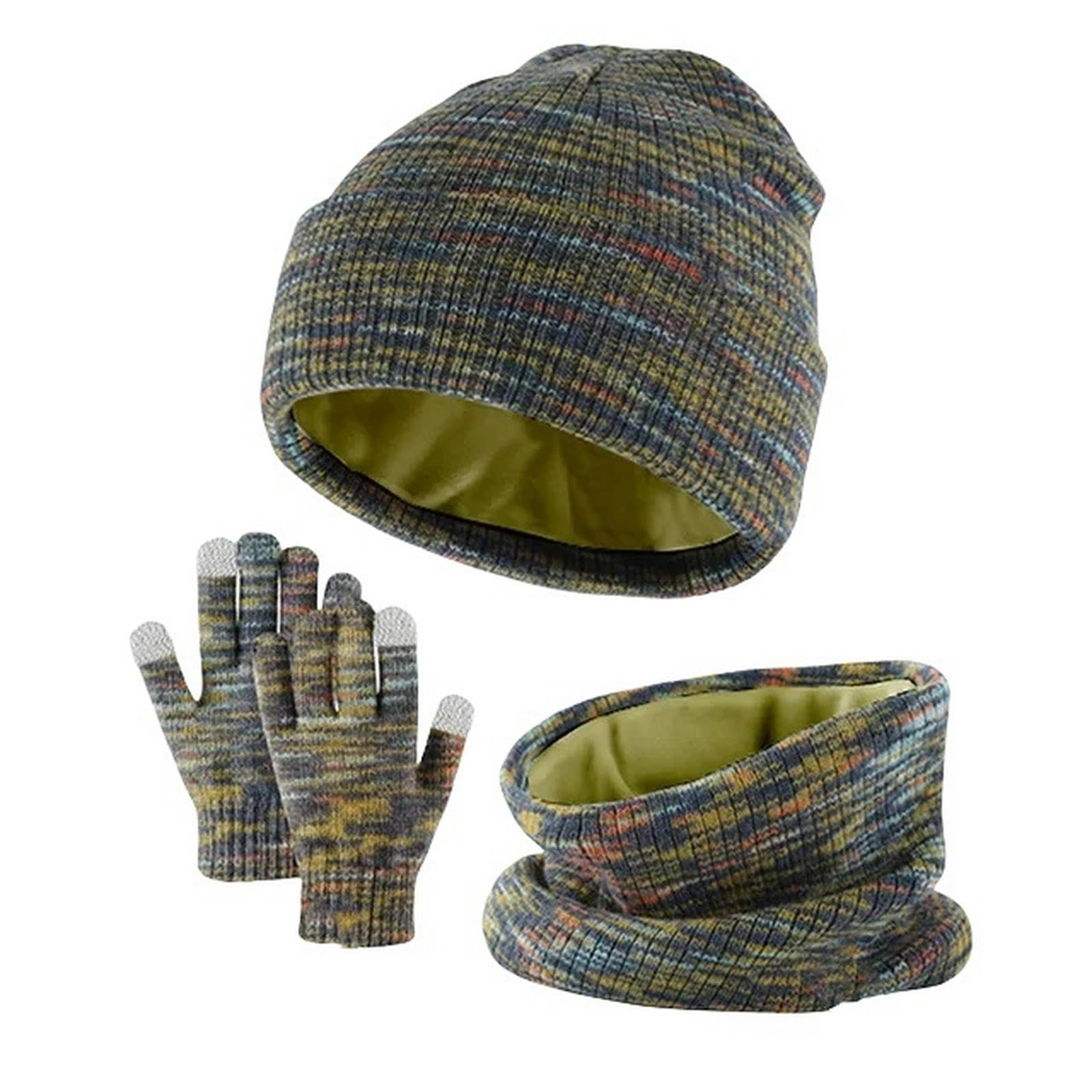 Zonto Guanti Sciarpa Cappello 3 in 72 Cappello per Bambini Invernale 3 in 1 Set A Tre Pezzi per Ragazze E Ragazzi Caldi Scarfosi Set per Bambini Caldi Esterni-K