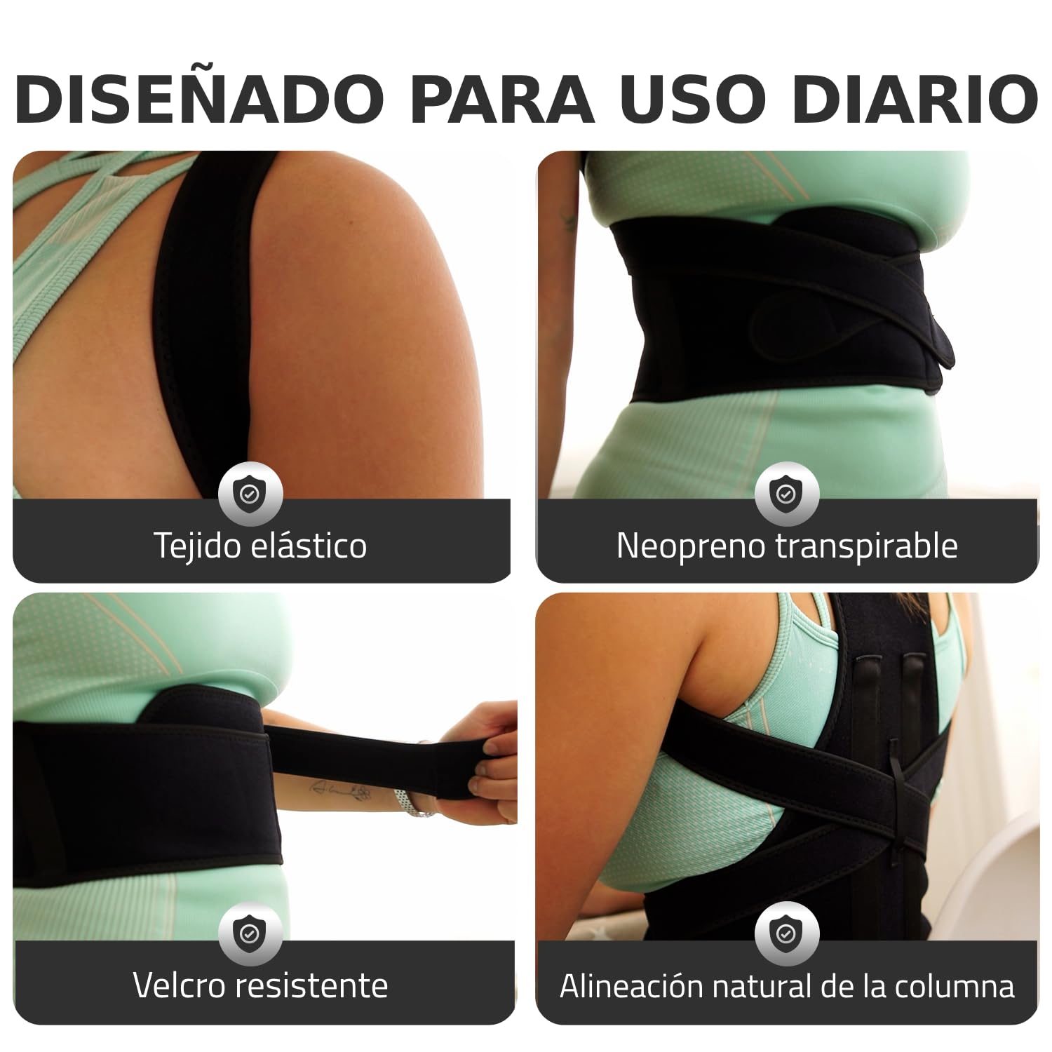 Roar® Corrector de Postura Hombre Mujer – Faja Espalda Recta, Corset Postural para Corregir Postura y Mejorar la Salud