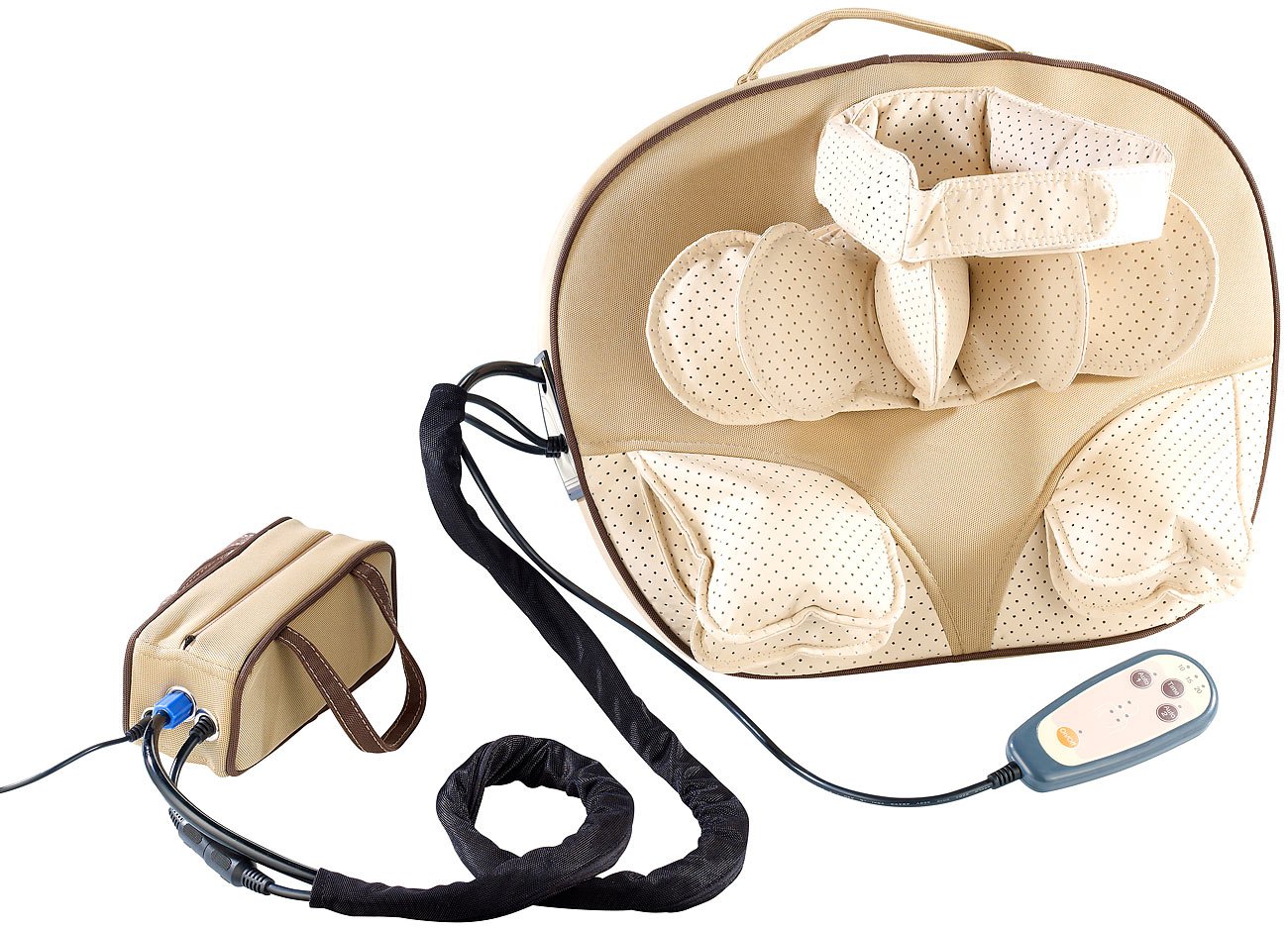 newgen medicals poduszka do masażu szyi: Poduszki masujące kark, ramiona i plecy Newgen Medicals (masażer na szyję i ramiona, poduszka do masażu na podczerwień, stopa)