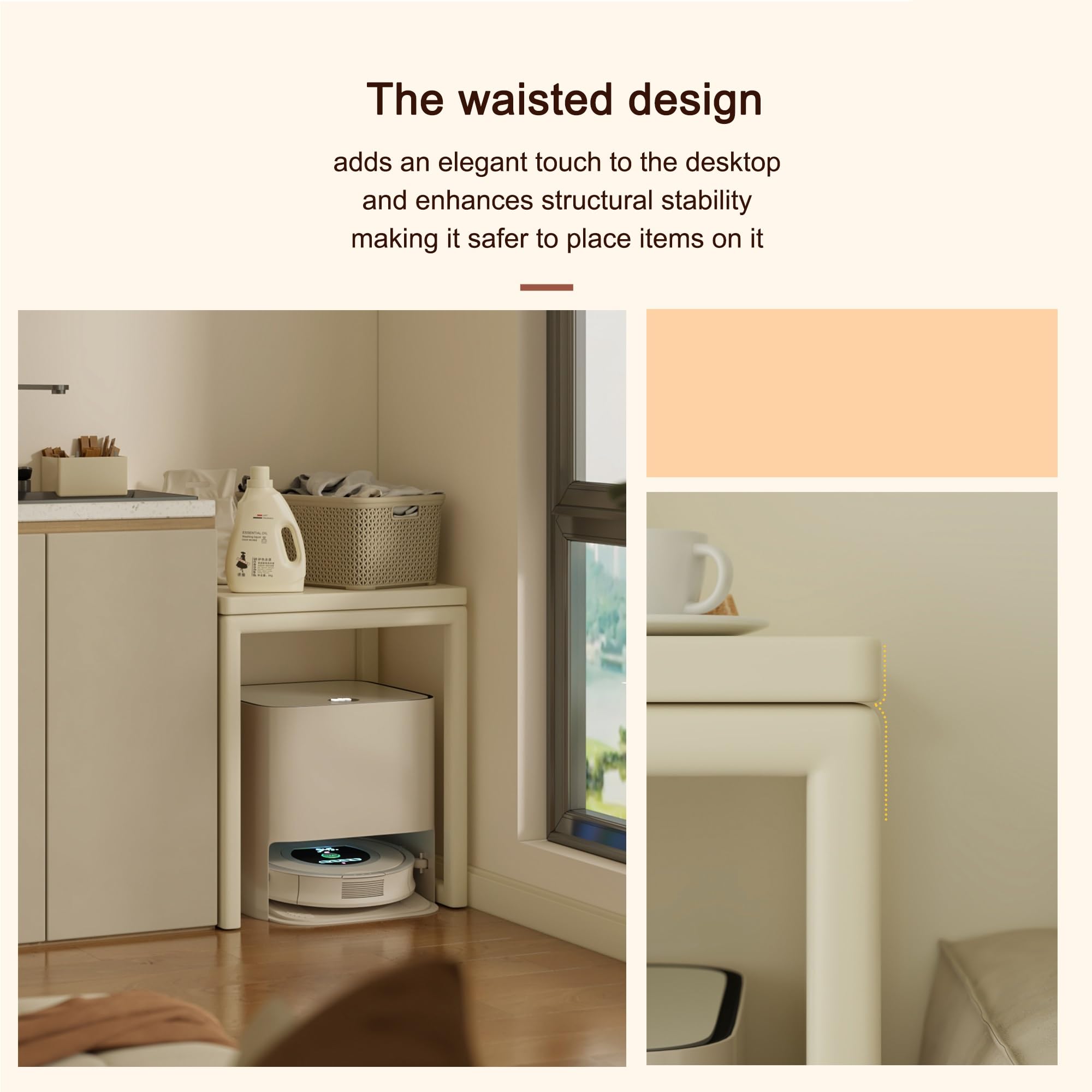 Estante de almacenamiento al vacío con ruedas, moderno estante de almacenamiento abierto, mesa auxiliar pequeña para baño, sala de estar, oficina en casa, cocina
