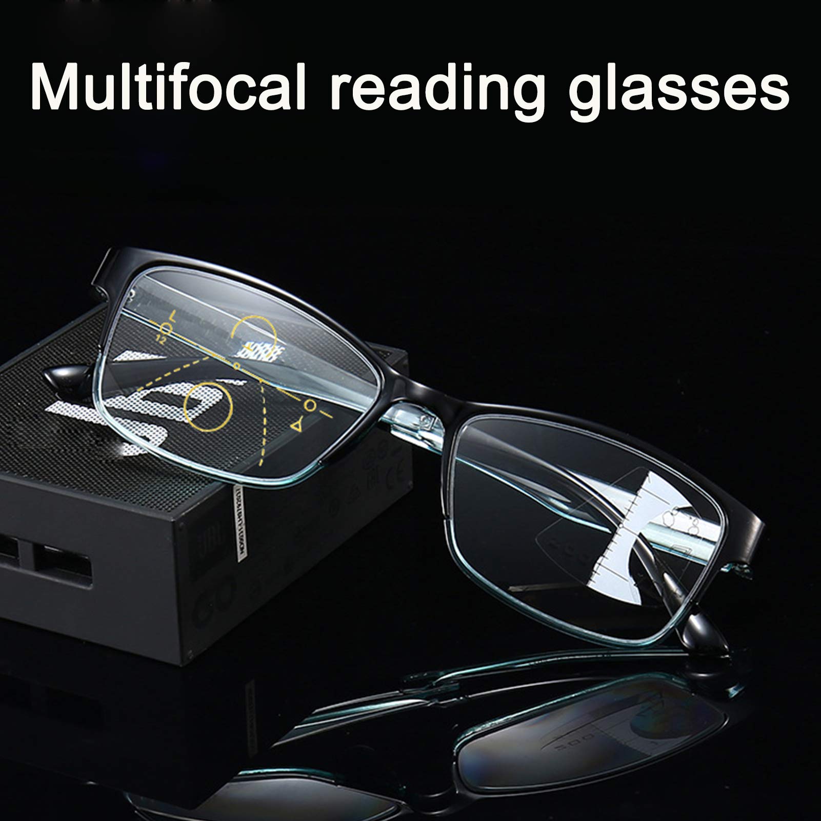 Gafas De Lectura Inteligentes Progresivas De Enfoque Múltiple,Gafas Ópticas Anti-Azules,Gafas con Zoom Inteligente para Hombres Y Mujeres, Ligeras Y Portátiles,Antifatiga Y Antirreflejos