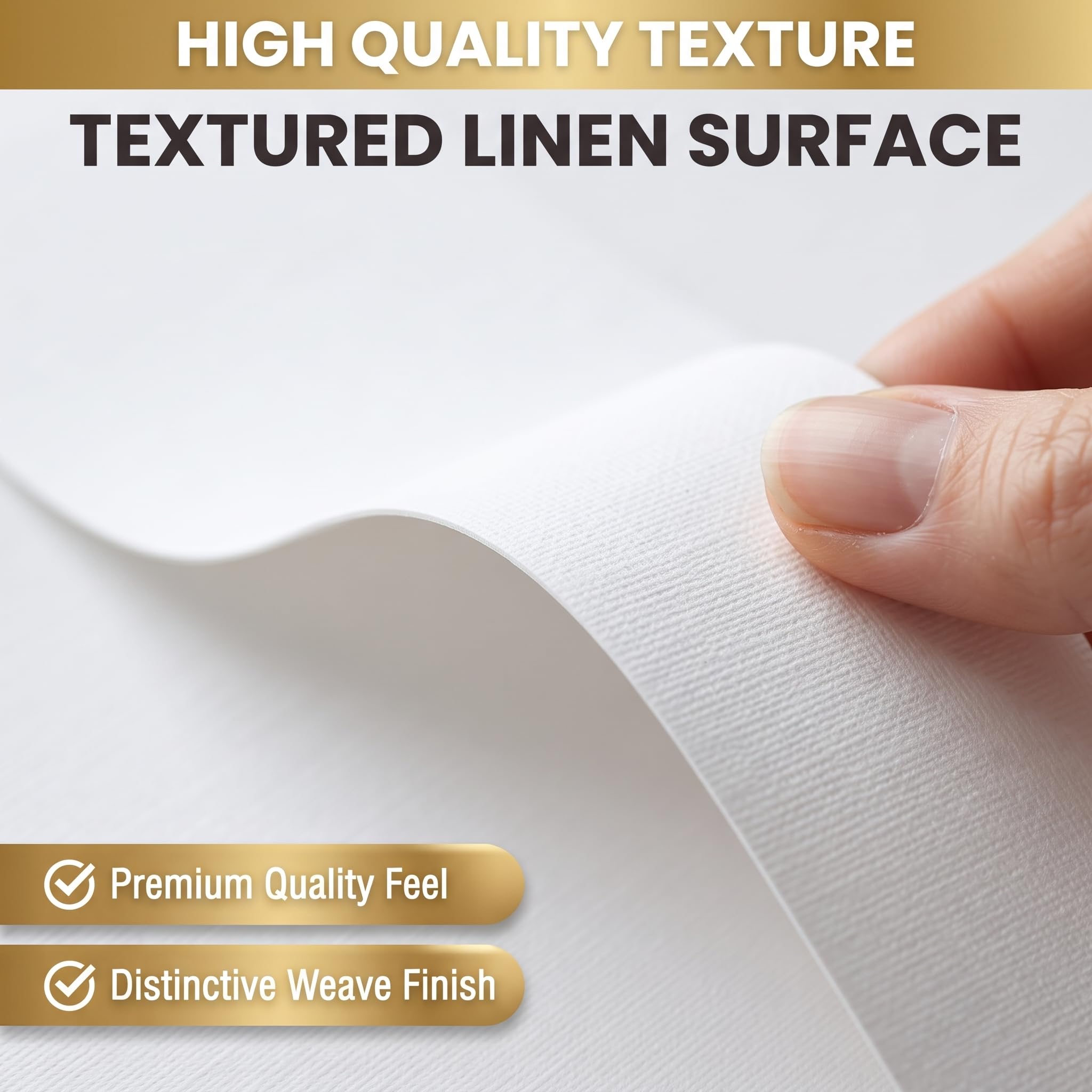 A4 Card White Silkweave Linen Textured Matt 250gsm x 10 Sheets