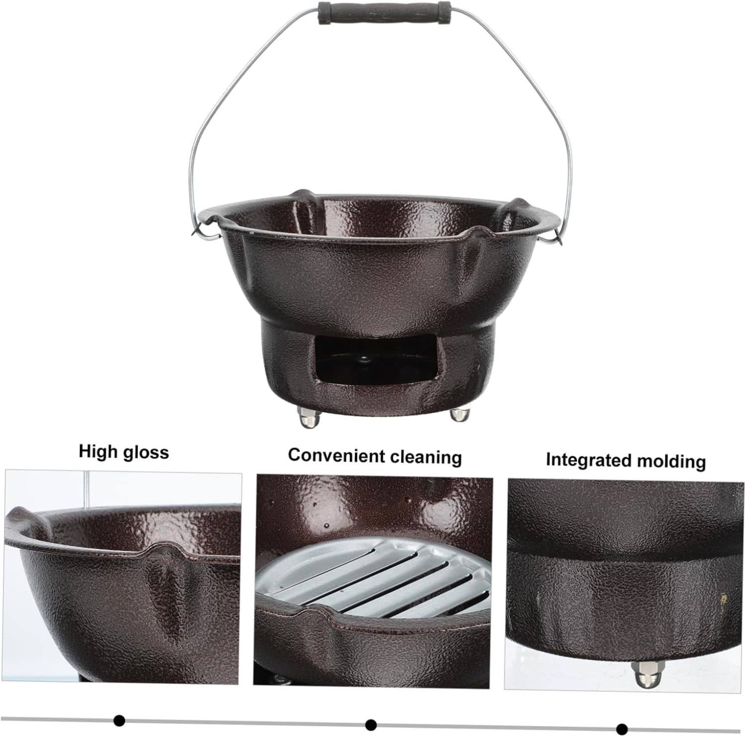 Indoor Bbq Stove Portable Handle Small Bbq Grill Charcoal Furnace for Camping