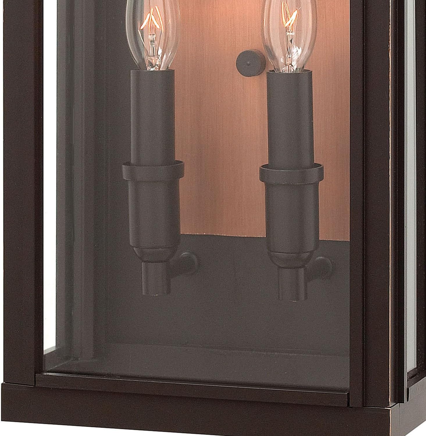 Hinkley Sutcliffe Two Light Outdoor Medium Wall Mount, Oil Rubbed Bronze