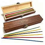 TriMagic Pick Up Sticks Original Game in Wooden Gift Box, 41-Piece Nostalgic Pickup Mikado Sticks Game, Retro Vintage Classic Old Fashioned Toys for Family 50s 60s 70s 80s