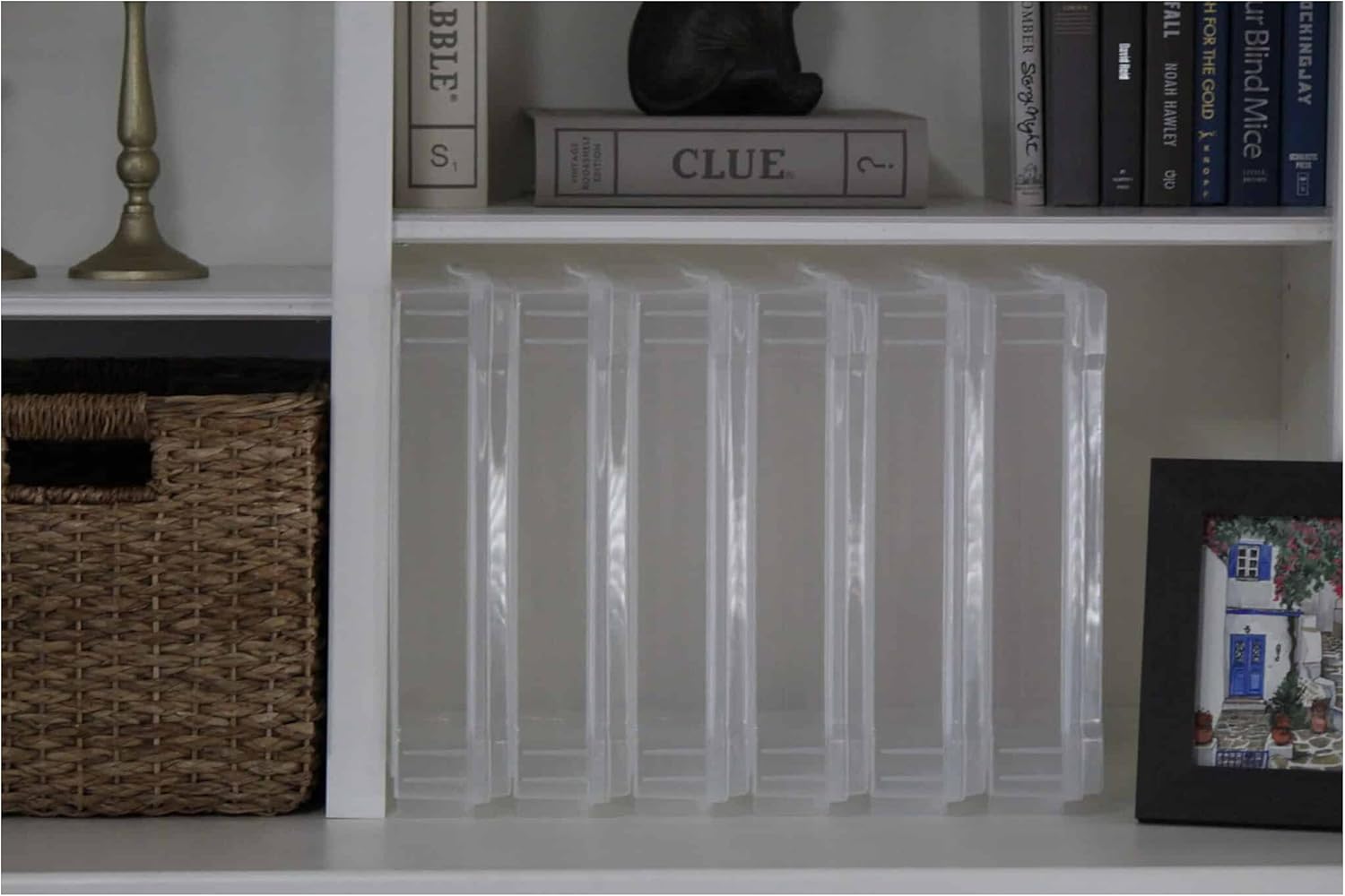 Pioneer Plastics MSB01C Clear Scrapbook Storage Supplies Container, 13.25" W x 12.25" D x 2.5" H, Pack of 3