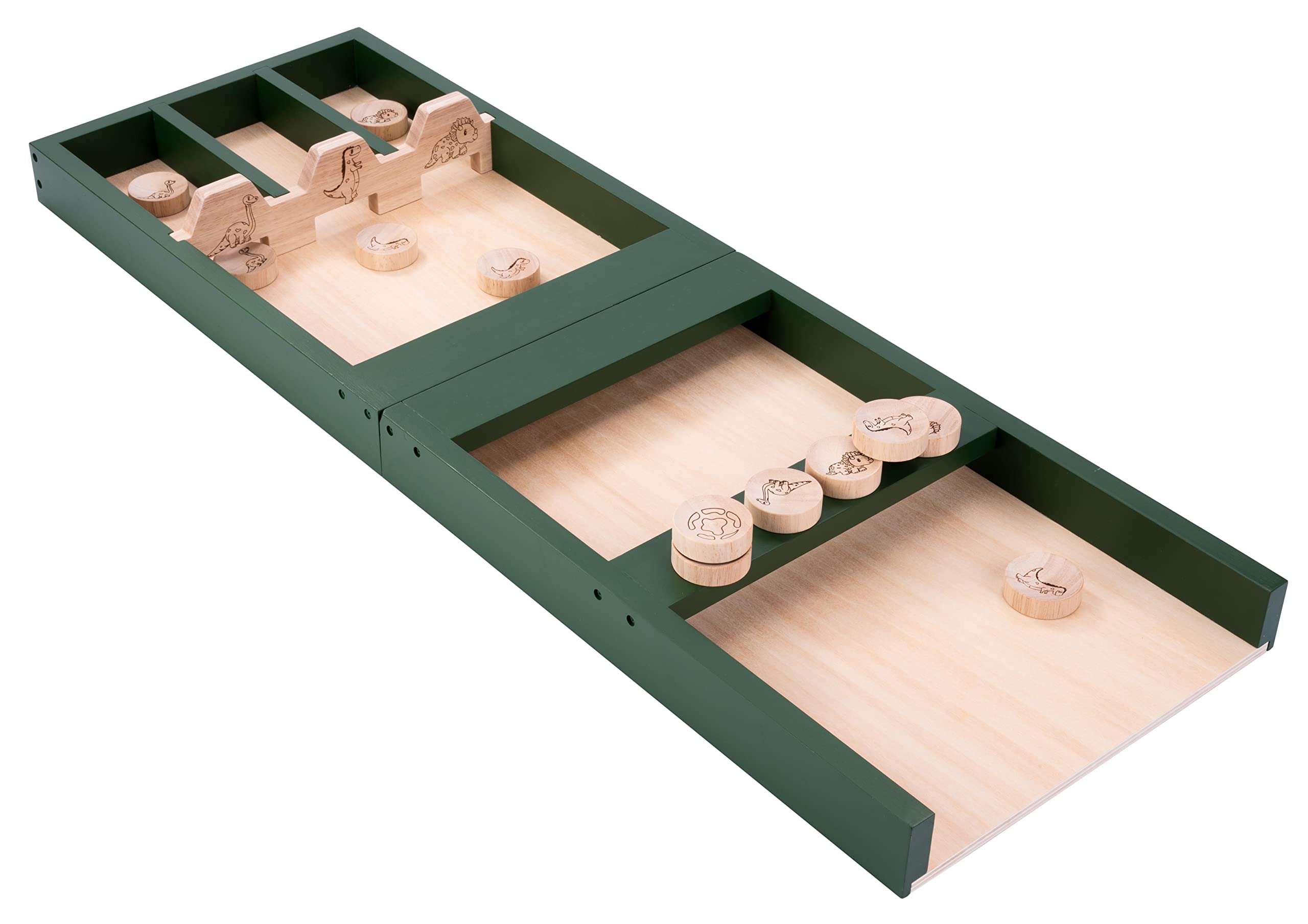 Engelhart - 340661 - Shuffleboard Dinosauro per Bambini (4+ Anni) - 80 cm con Dischi e Sacchetti di Cotone