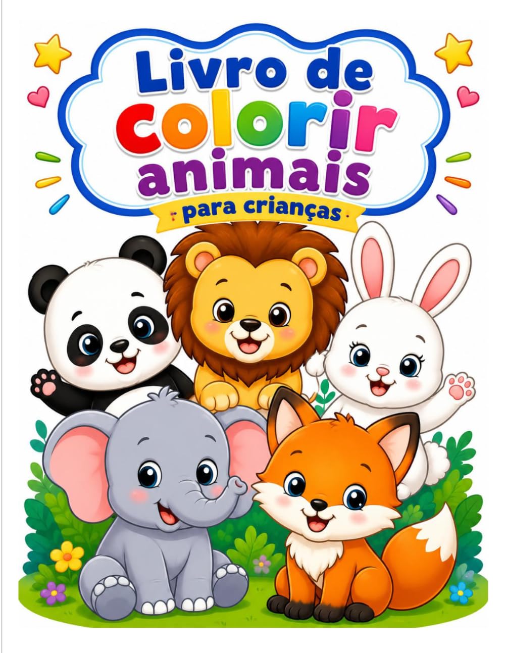 Livro de colorir animais para crianças