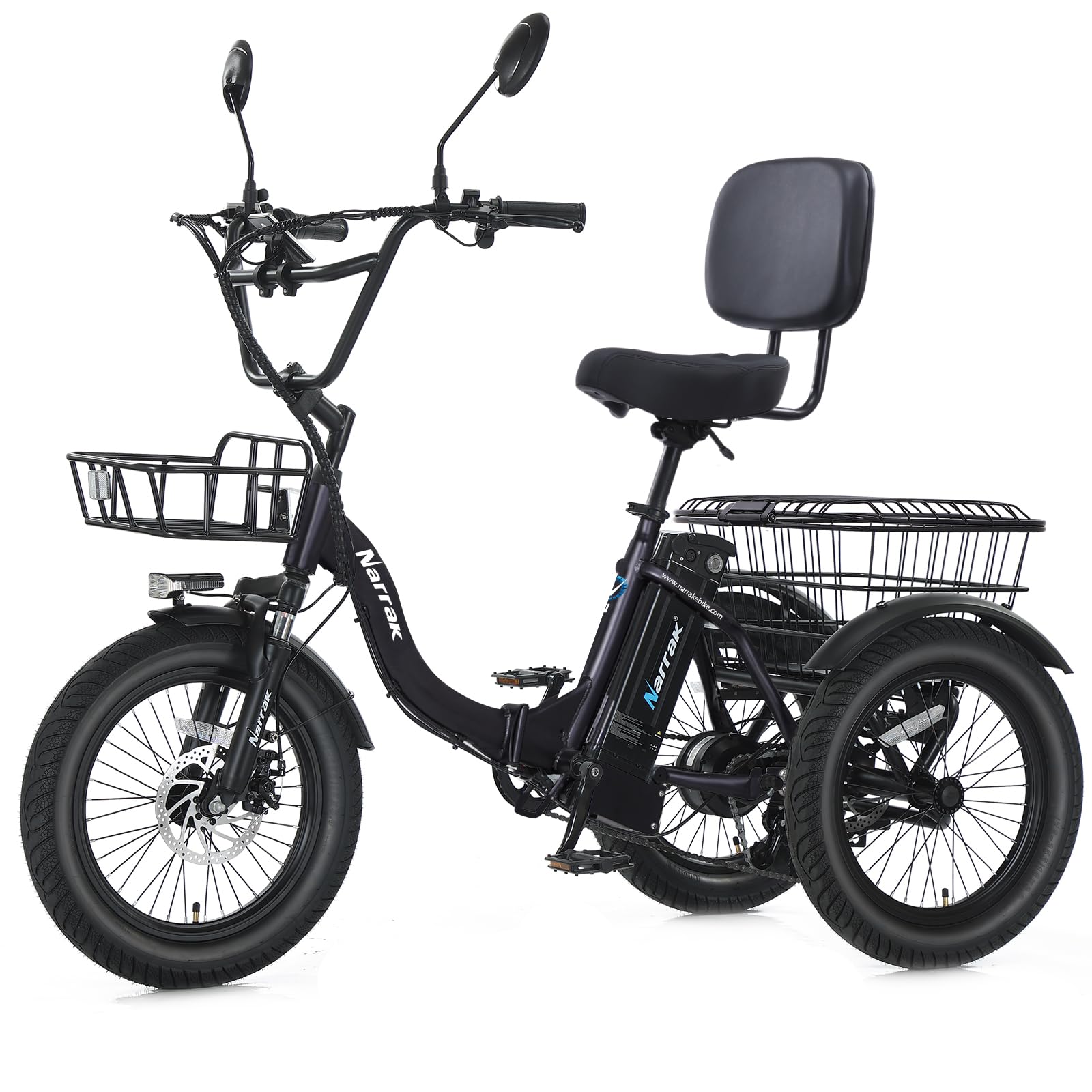 NARRAK Fat Tire Folding Electric Tricycle