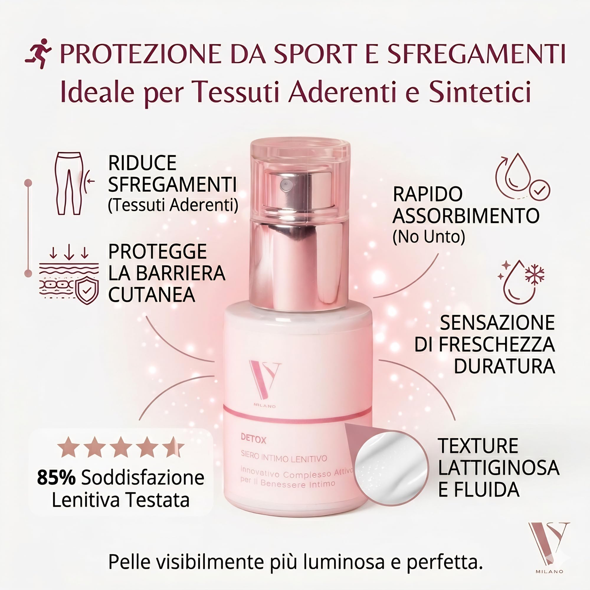 Siero Intimo Lenitivo DETOX 15ml - Anti Irritazione, Rossore e Prurito Post Depilazione e Rasatura - Schiarente Macchie Zone Intime Dark-Spot SymWhite - Contrasta Follicolite - 98% Naturale