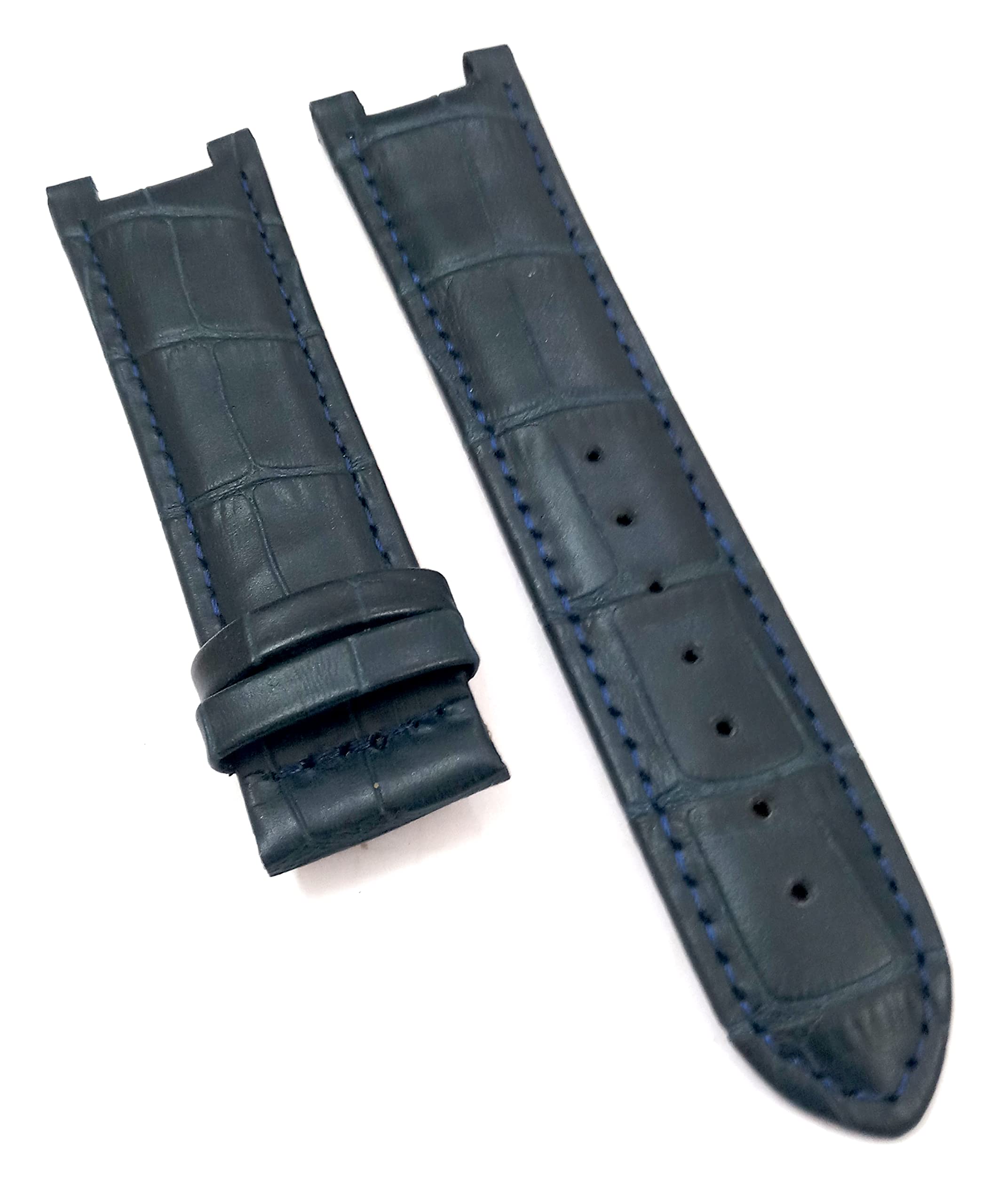EwatchAccessories Replacement 22mm Genuine Leather Watch Band Strap Blue (B0C3QJWXSZ) Amazon Price History, Amazon Price Tracker