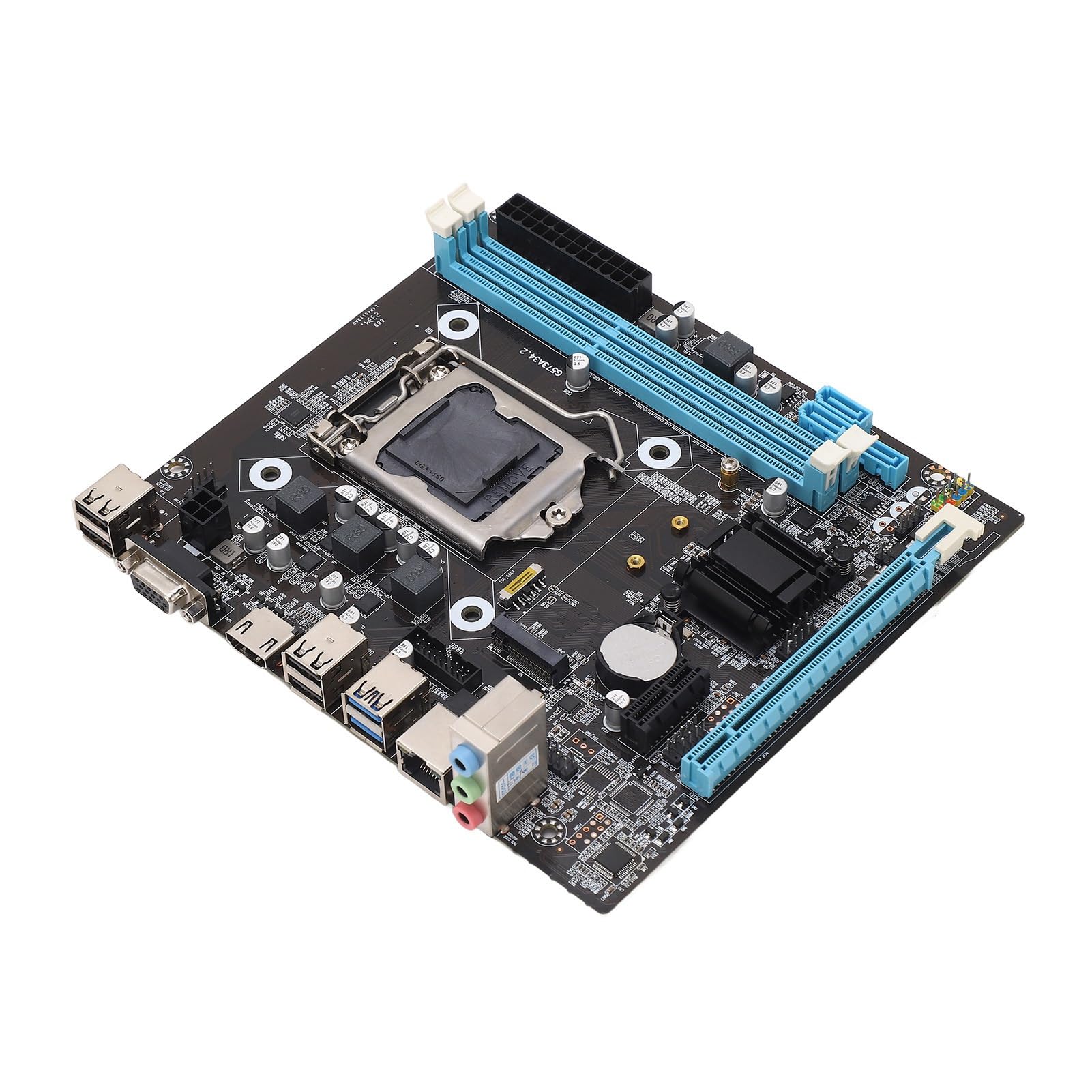 ASHATA Placa Base para Juegos H81, Placa Base para PC LGA 1150 Micro ATX, Doble Canal DDR3 M.2 NVMe NGFF PCIe Slot Support para Core I3 I5 I7 para E3 V3 para Celeron G Series