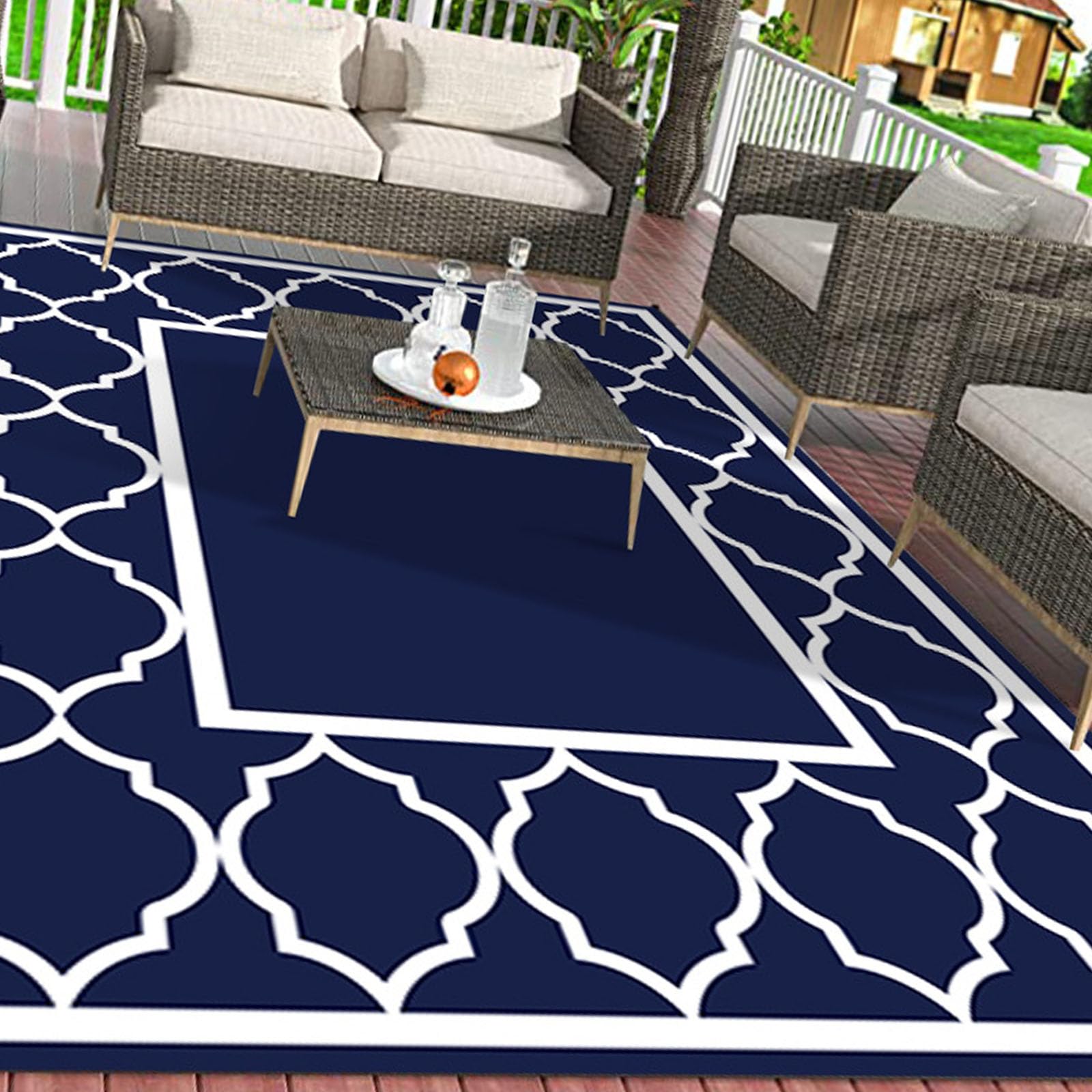 APGLSXY Carpet Sun Resistant Area Rug Perfect for Camping Deck Backyard Garden Balconys Homes Decors Washable Picnics Blanket
