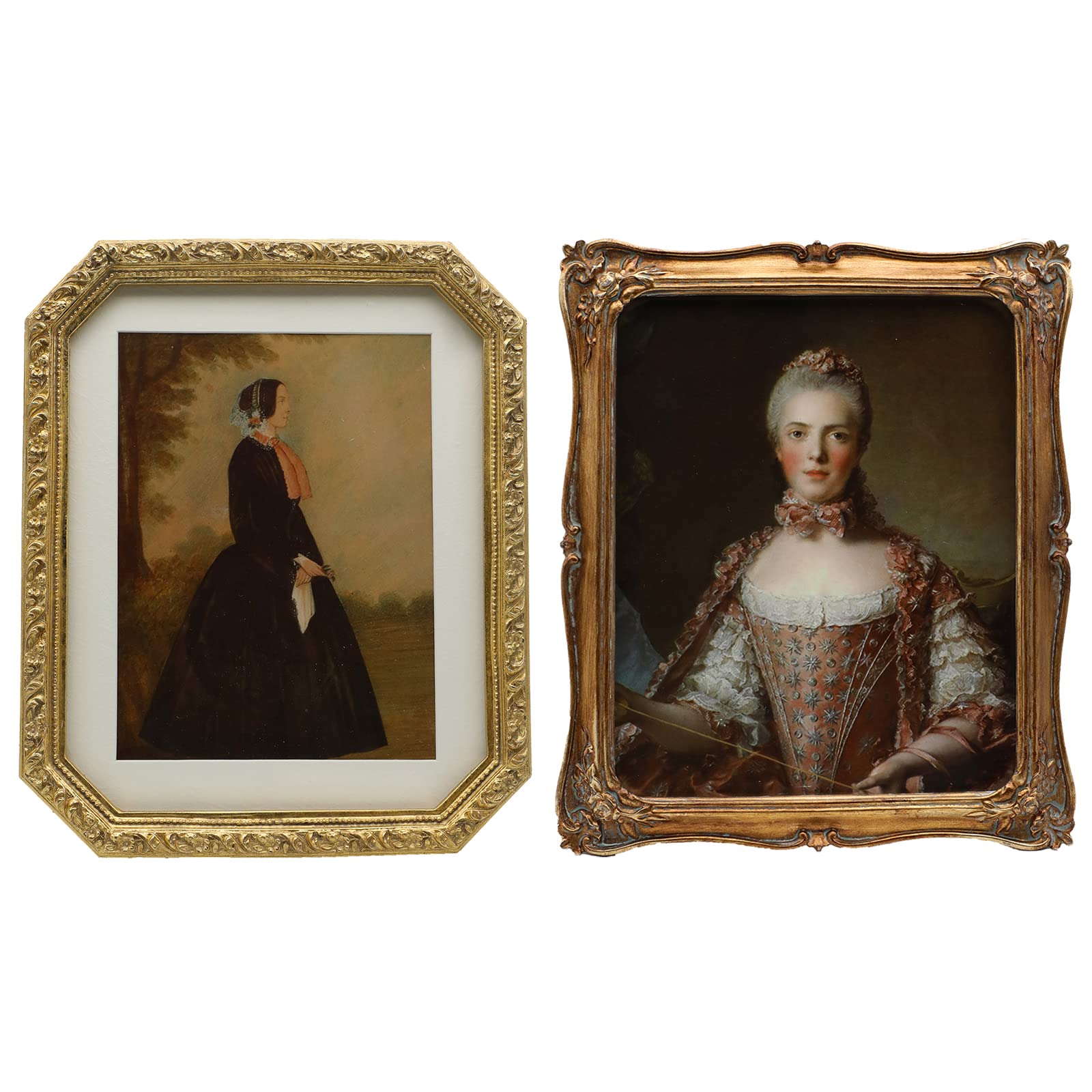 YULINK8x10 Antique Gold Picture Frame & 8x10 Vintage Bronze Gold Picture Frame, Bundle