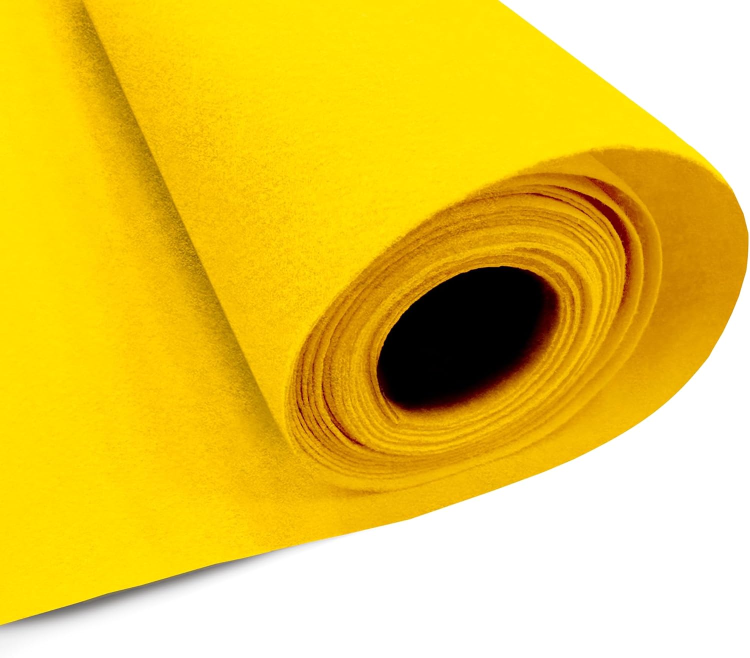 EOVEA | Acrylic Felt Fabric by The Yard - Non-Stiff, Soft Material - 72" Wide - 1.6mm Thick Felt Sheets for DIY Crafts, Sewing, Upholstery, Cushion, Padding(Yellow, 5 Yard)