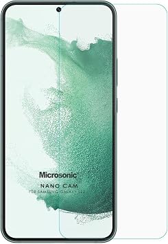 Microsonic Samsung Galaxy S22 Nano Glass Cam Ekran Koruyucu [Galaxy S22 ile Uyumlu Ekran Koruyucu]
