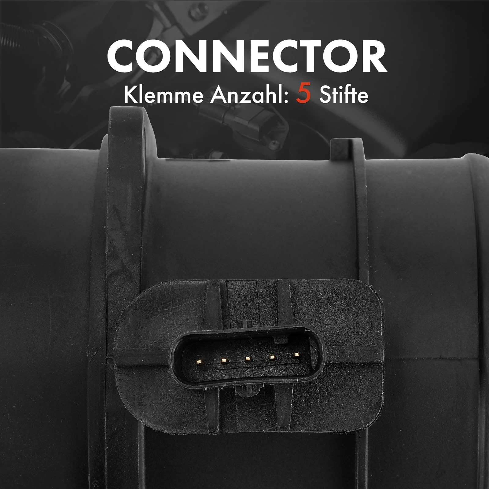 Frankberg Débitmètre d'air massique avec boîtier 281642F610 | Compatible avec: Sportage QL QLE, Stinger CK, Santa Fe II CM, Sorento III UM, Fourgonnette/SUV Santa Fe IV TM, i40 CW VF
