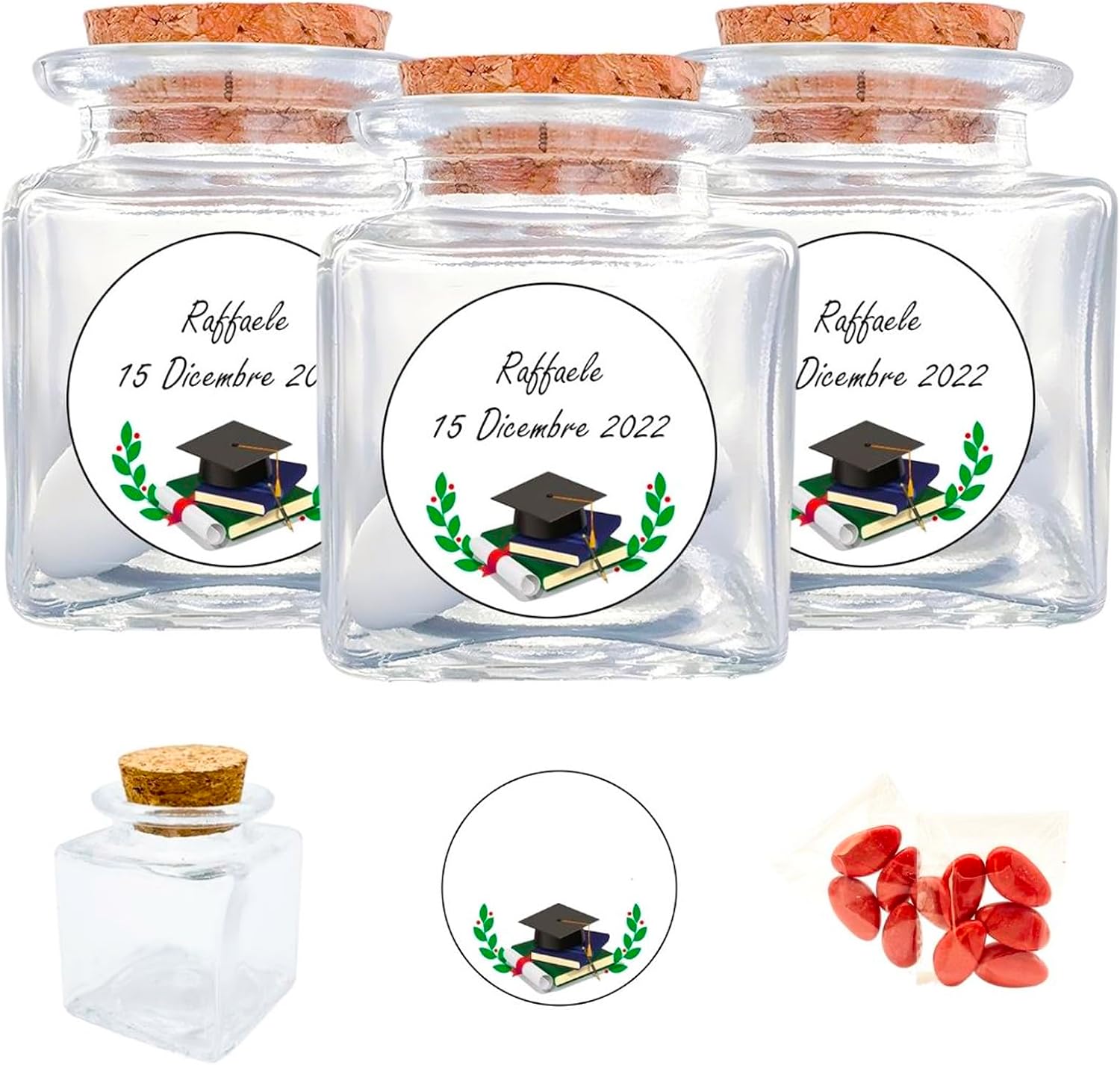 Doni Bomboniere Diciottesimo 12PZ Sacchetto Confetti con Tiranti Assortito in 4 Colori Scritta 18 Diciotto Idee Regalo Complete Originali Economiche