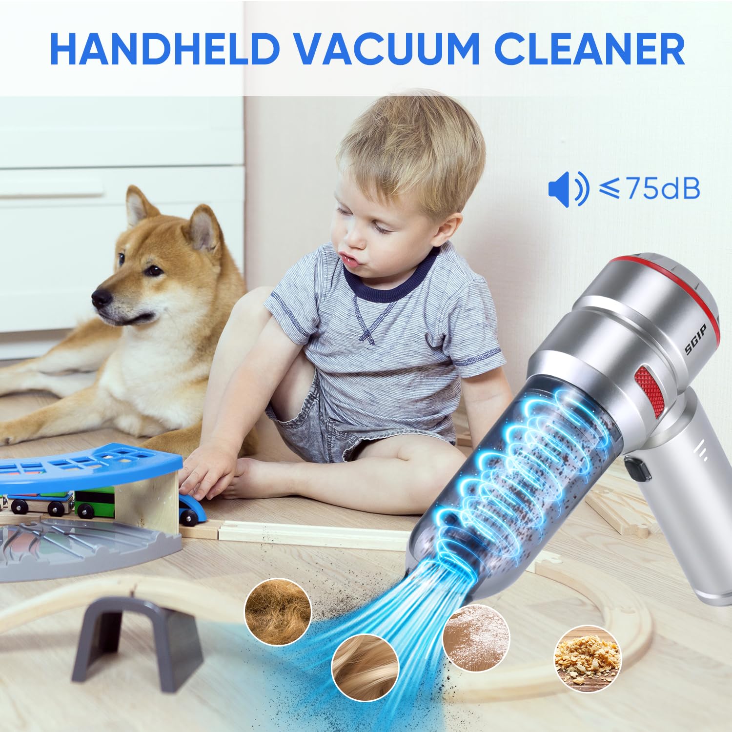 Aspirapolvere Senza Fili 20000Pa Per Auto - Mini Aspirabriciole USB Con Filtri HEPA - Foto 6