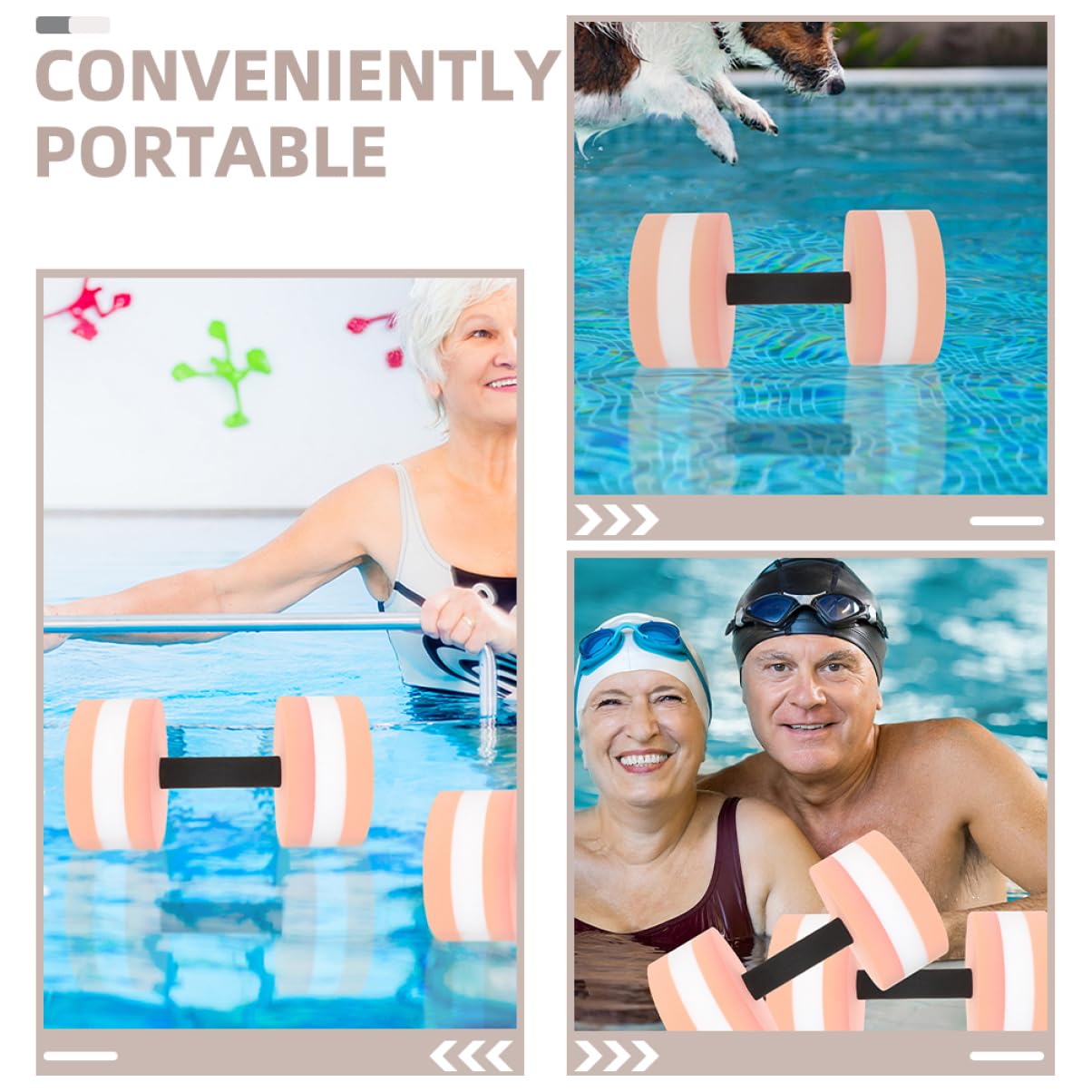 Wasserhanteln 4 Stück Eva Leicht Achteckig Widerstandsfähig Pool Fitnessgeräte Für Wassergymnastik Erwachsene Aquatraining