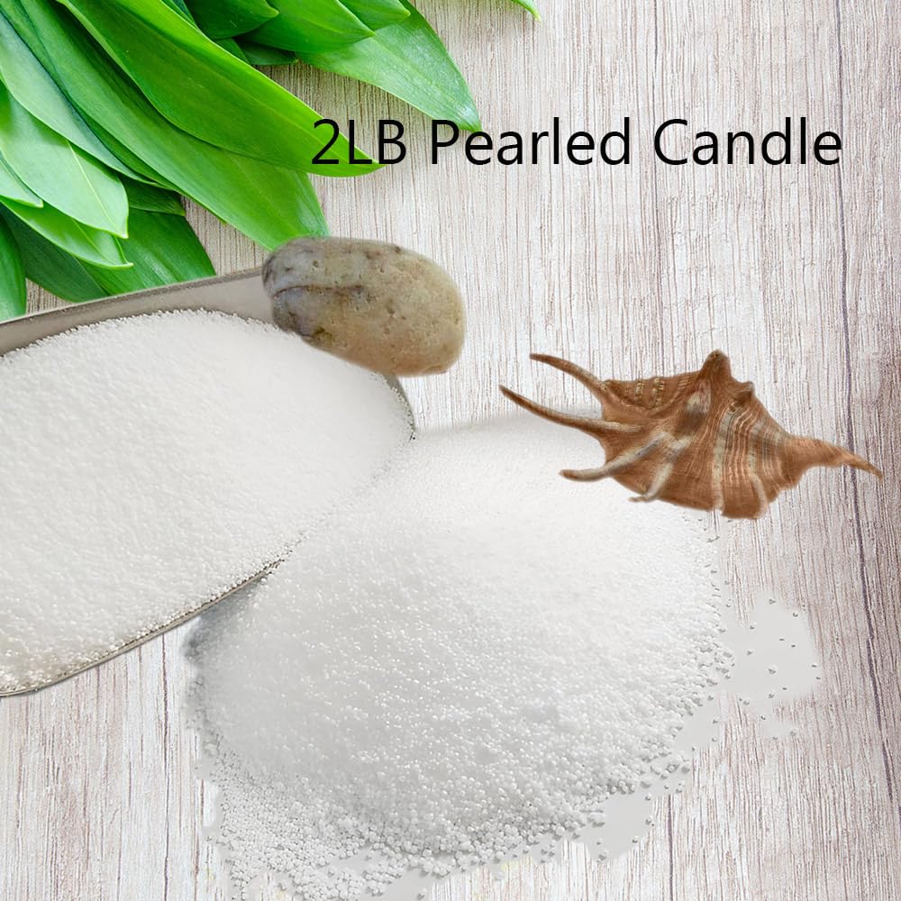 TooGet Bougie Perlée de 0.9 Kg, Bougie de Sable Rechargeable, Non Parfumée, Non Toxique, Bougies en Poudre Longue Durée Pour Bricolage, Décoration de Mariage