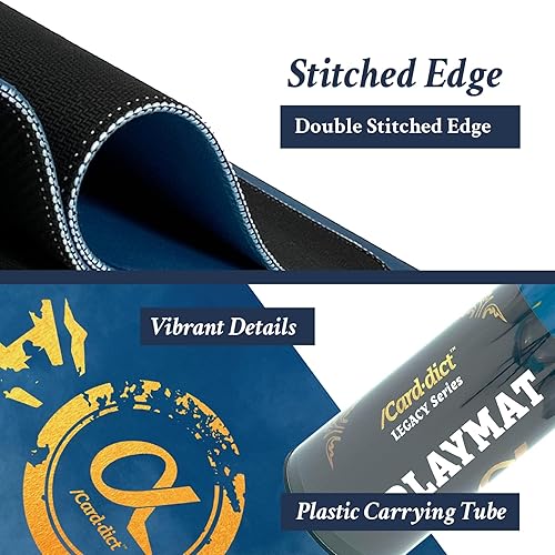 Miniatura 10 de Tapete de juego Pokémon, 13.5 x 24 pulgadas, tapete de cartas MTG, Magic The Gathering, YuGiOh Playmat, Legacy Series Ultra Premium Game Mat para