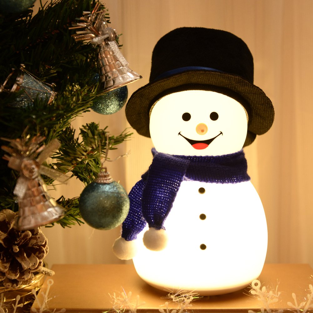 Luci Natalizie Touch Ricaricabili USB - Set Da 3 (pupazzo Di Neve, Stivale, Albero), Cambia Colore, Per Bambini E Decorazioni