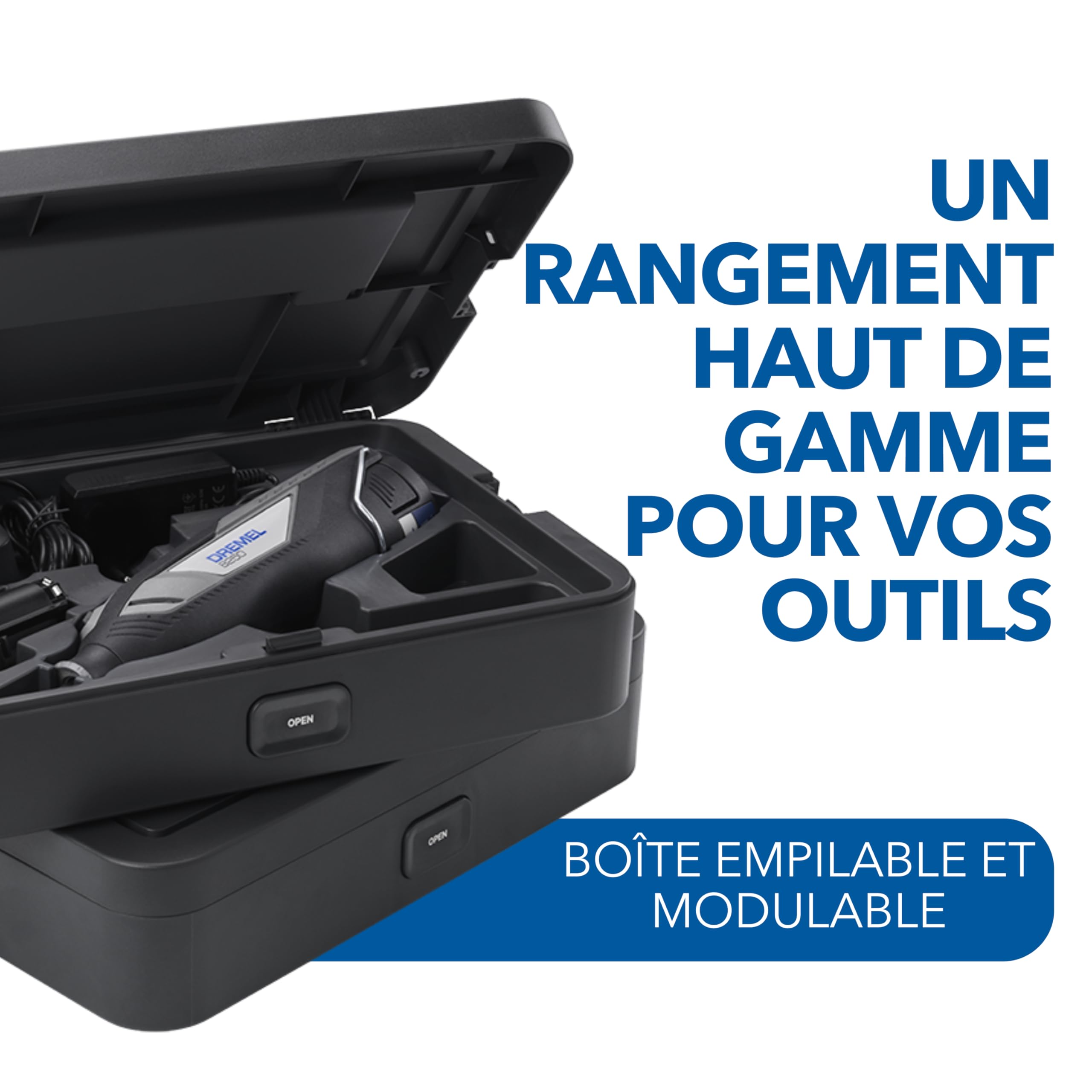 Dremel 8240 5/65 outil multi-usage sans-fil batterie 12V 2Ah, kit outil multi-usage avec 2 Batteries, 5 Adaptations, 1 boîte Platinum, 65 Accessoires