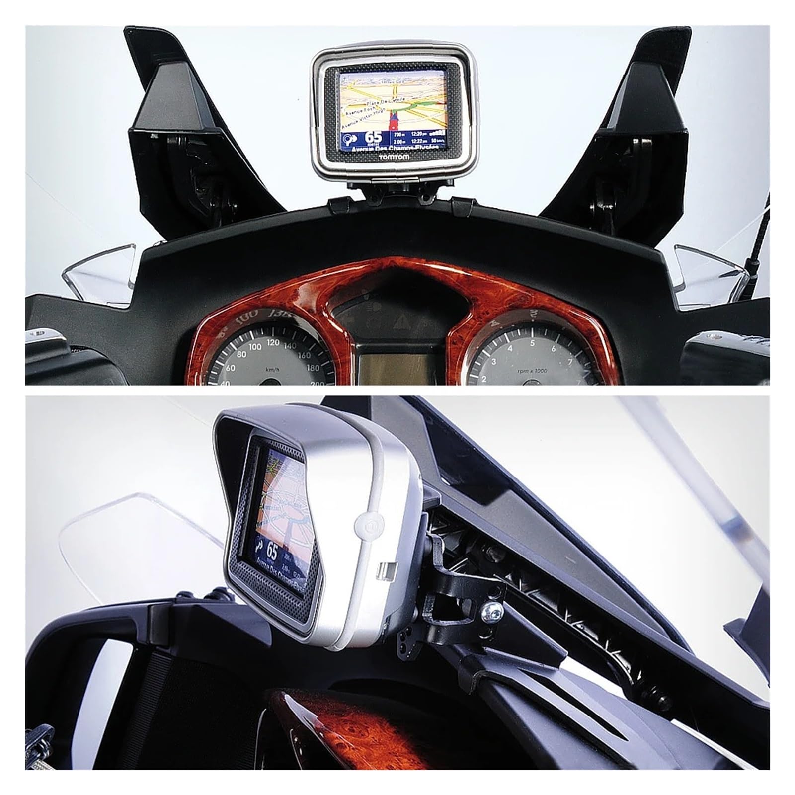 Moto téléphone Support pour BMW R 1200 RT R1200RT R 1200RT R1200 RT Ci-Dessous 2006-2009 Support Téléphone Chargement USB Navigateur GPS Moto Porte Téléphone Vélo(Navigation Bracket)