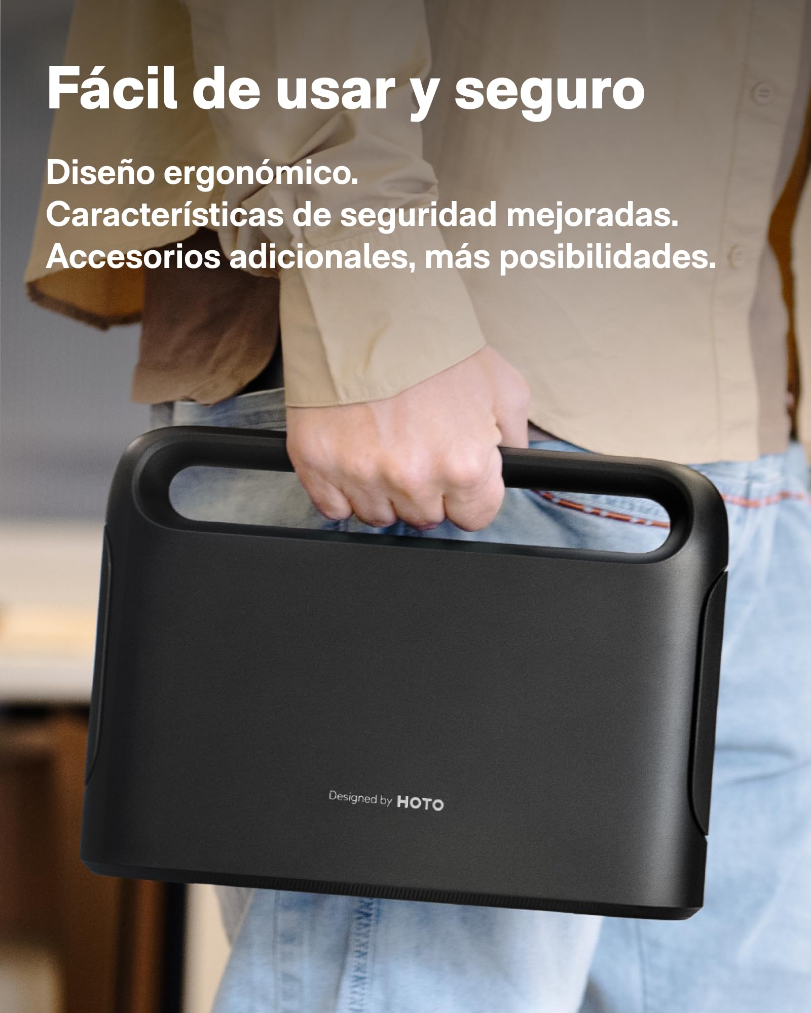 HOTO Kit Herramientas 40 Piezas - Caja de herramientas completa con destornillador electrico (LED, 3 par) + 14 herramientas y 26 accesorios，Organizador profesional para hogar y bricolaje
