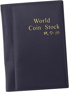 Parliky Bookshelf Coin Collection Book 120-Coin Collectors Collecting Album Holder (Blue) Coin Collector Book Book Shelf