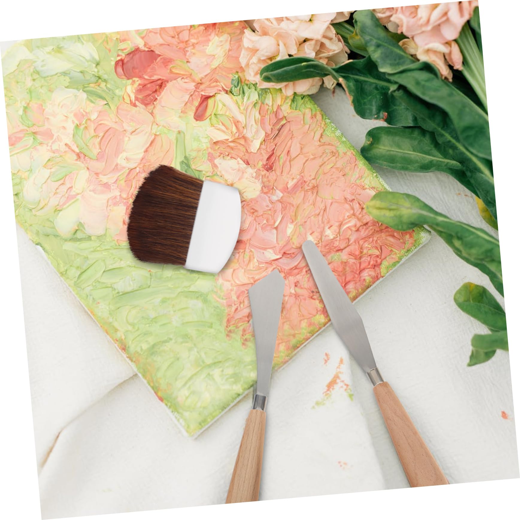 Uonlytech 50stücke Teiliges Pinselset Für Wasserfeste Malerei Mini-Wasserfarben Gouache Und Tragbar Mit Holzgriff Für Künstler