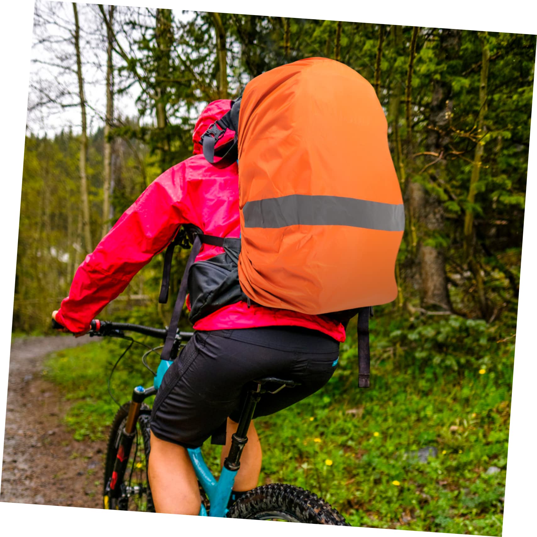 KOMBIUDA High Visibility Backpack Cover Waterproof Reflective Strips Fit Most Backpack Sizes