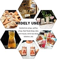 Vista 3 de Paquete de 24 pajitas de plástico reutilizables con purpurina, vaso duro de 11 pulgadas de largo con cepillo de limpieza, apto para lavavajillas