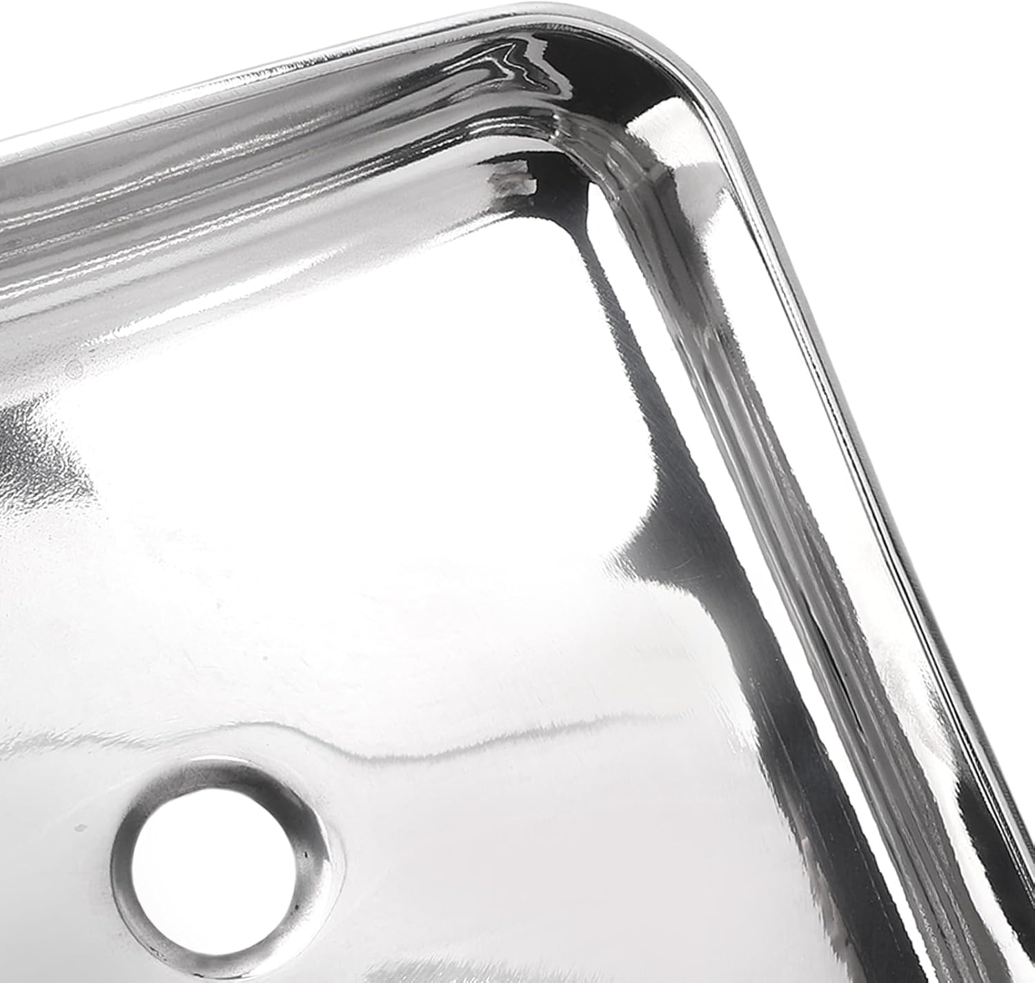 12.28x12.28x3.39in Kitchen Sink 304 Stainless Steel 40mm Drain Port Large Capacity Bar Sink for RV Boat Kitchen Bathroom