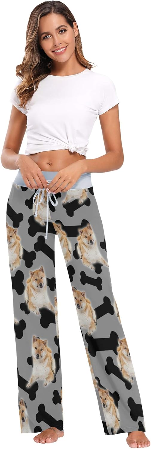 Women Pajama Pants Long Comfy Casual Drawstring Stretch Wide Leg Lounge Pants - Image 6