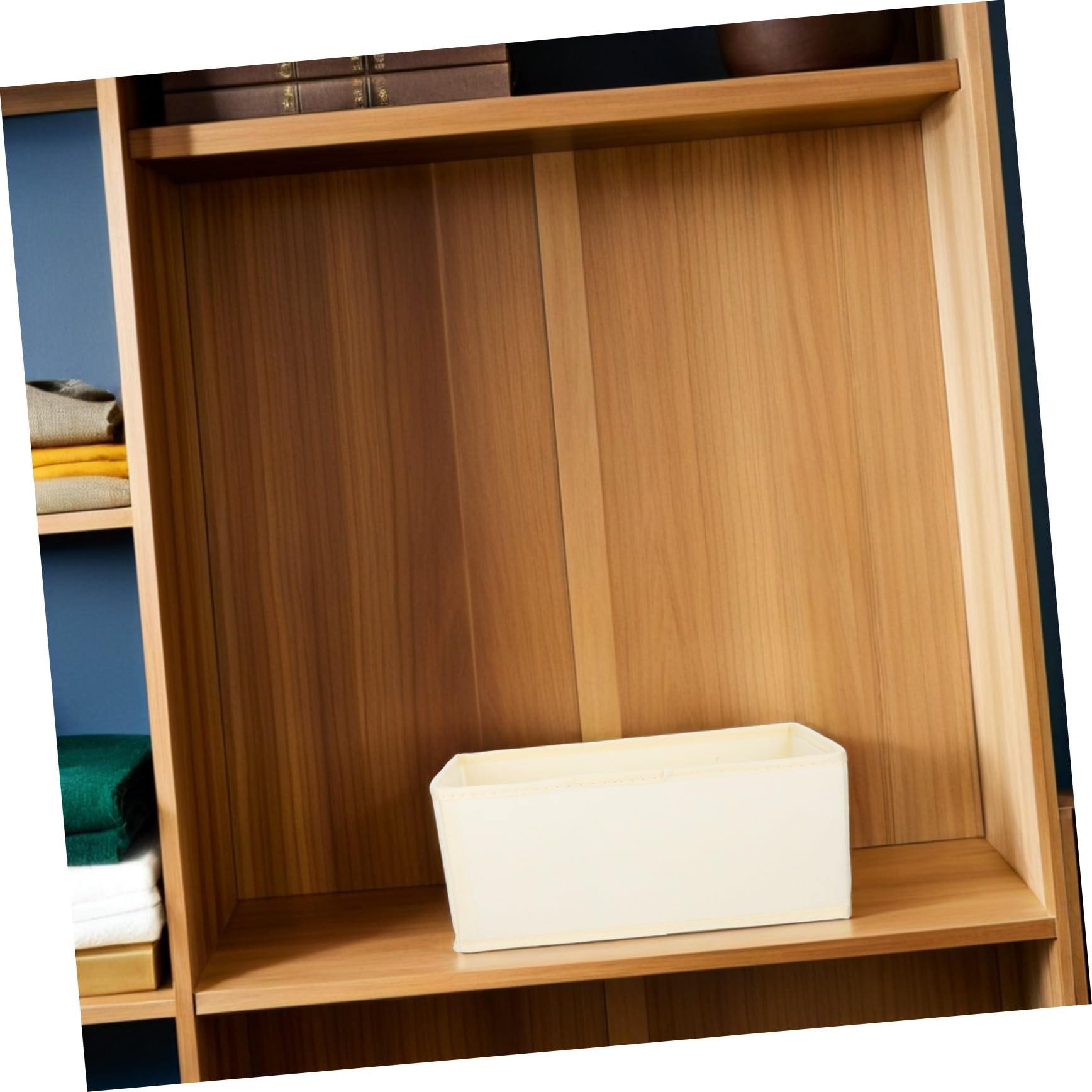 6 Piezas Organizadores para Ropa Divisor Tapa para Ropa Interior y Calcetines Organizador de Armario de Tela Beige Caja de Almacenamiento para y Vestidor