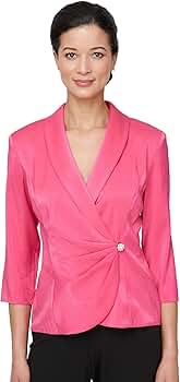 美品●anuke Gather Velour Blouse E250115-4 Furnex Womens Dressy Tops Ladies Tops and Blouses 3/4 Sleeve