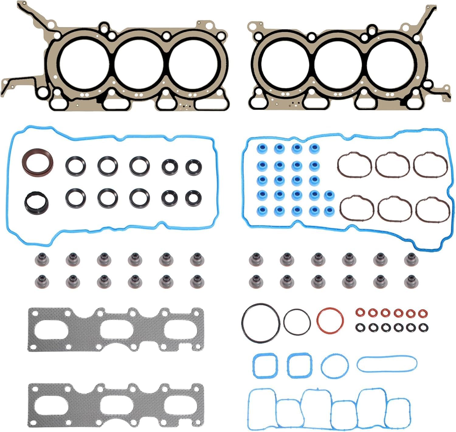 AUCERAMIC HS26487PT3 Cylinder Head Gasket Set Fit for 2015 2016 2017 Ford F-150 F150 3.5L V6