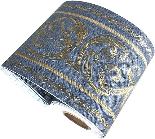 Miniatura 8 de Papel tapiz decorativo 3D con moldura floral, borde impermeable para pared, techo, para baño, cocina, azulejos en muro, 4 pulgadas por 16.4 pies