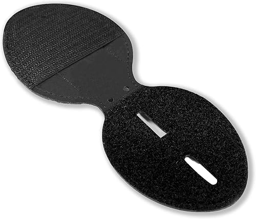 Miniatura 3 de Soporte para placa de policía, universal, hecho de piel de vaca, clip de metal para cinturón y cadena de acero inoxidable, soporte de cuero para